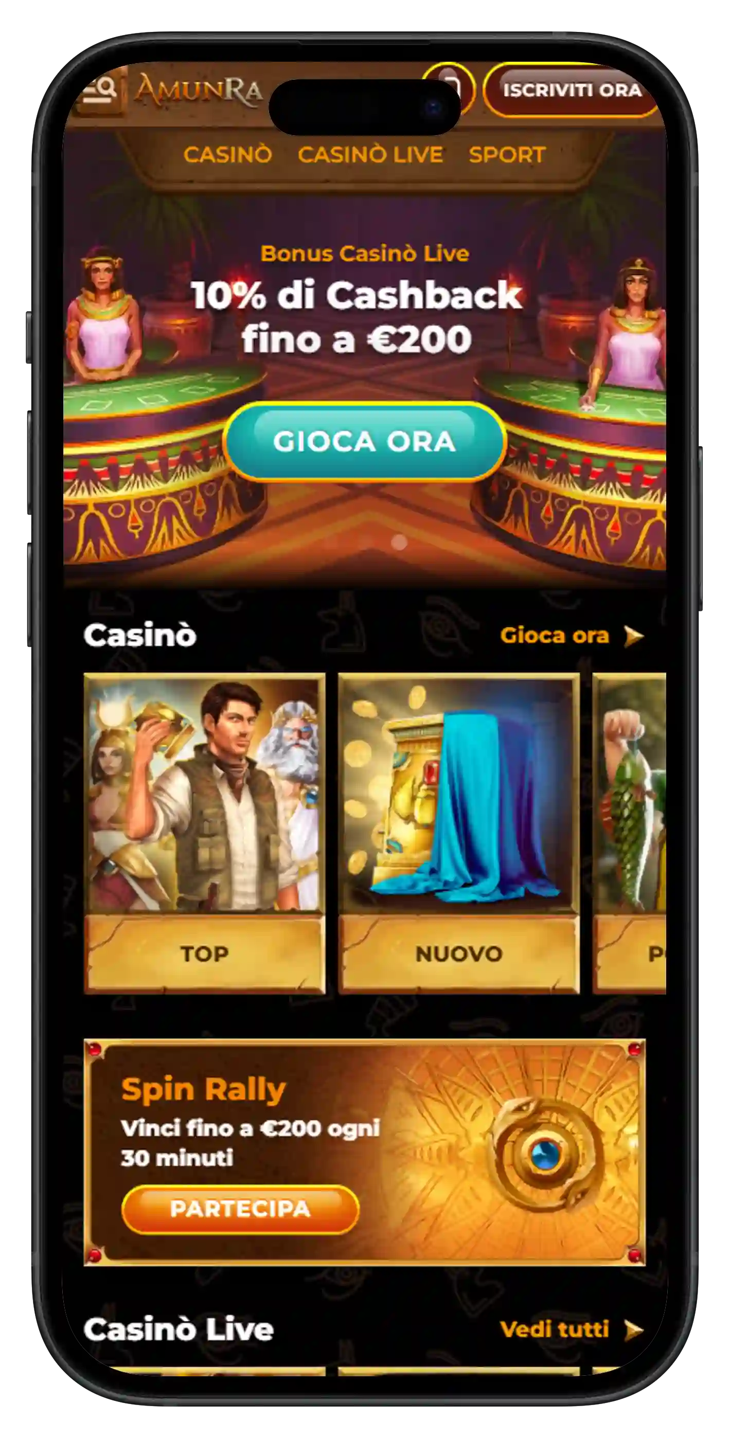 Versione mobile di Amunra Amunra Versione mobile