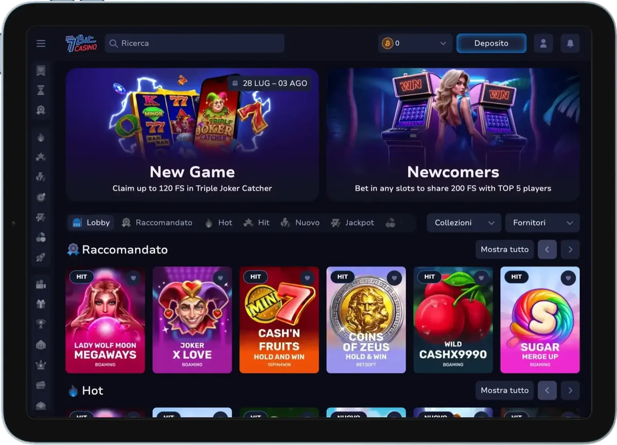 7Bit Casino non AAMS con bonus e giochi online disponibili