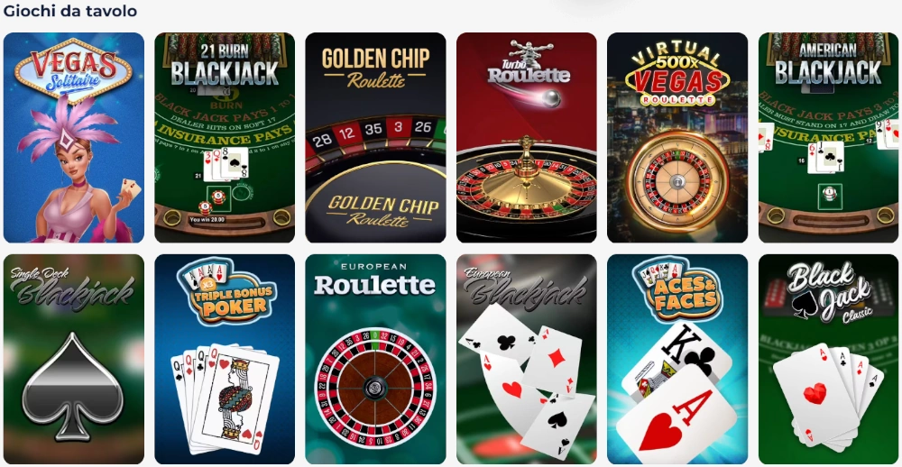 Giochi da tavolo su Greatwin Casino Giochi da tavolo su Greatwin Casino