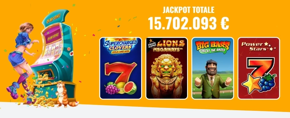 Jackpot disponibili su Oh My Spins Casino