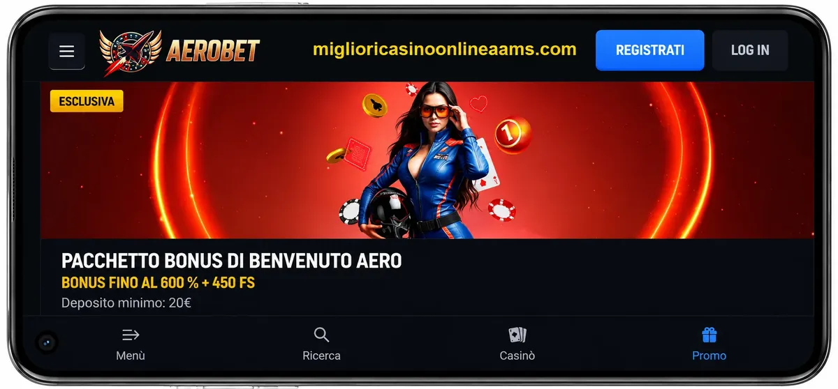 AeroBet Casino bonus di benvenuto con offerte e free spin online