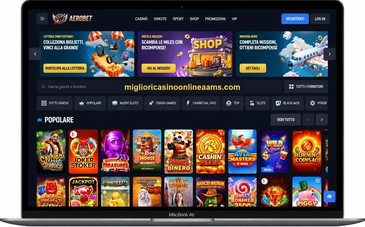 AeroBet casinò online italiani con bonus e giochi disponibili