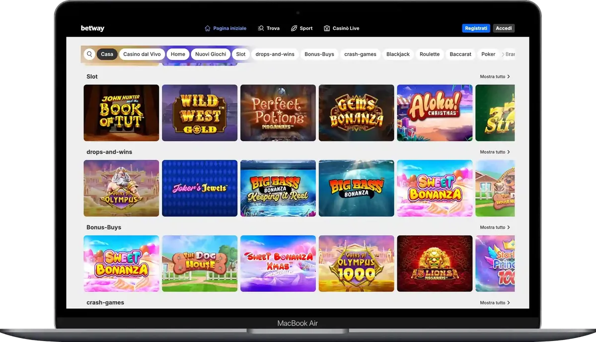 Recensione Betway Casino con bonus e giochi disponibili