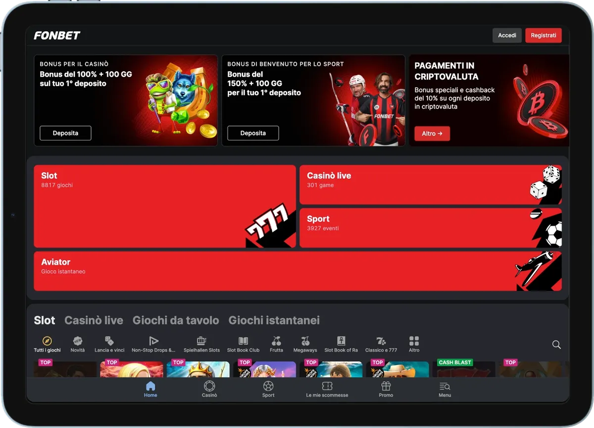 Fonbet Online Casino promozioni