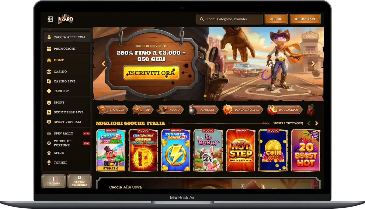 Bonus Lizaro Casino con offerte attive e vantaggi per giocatori online