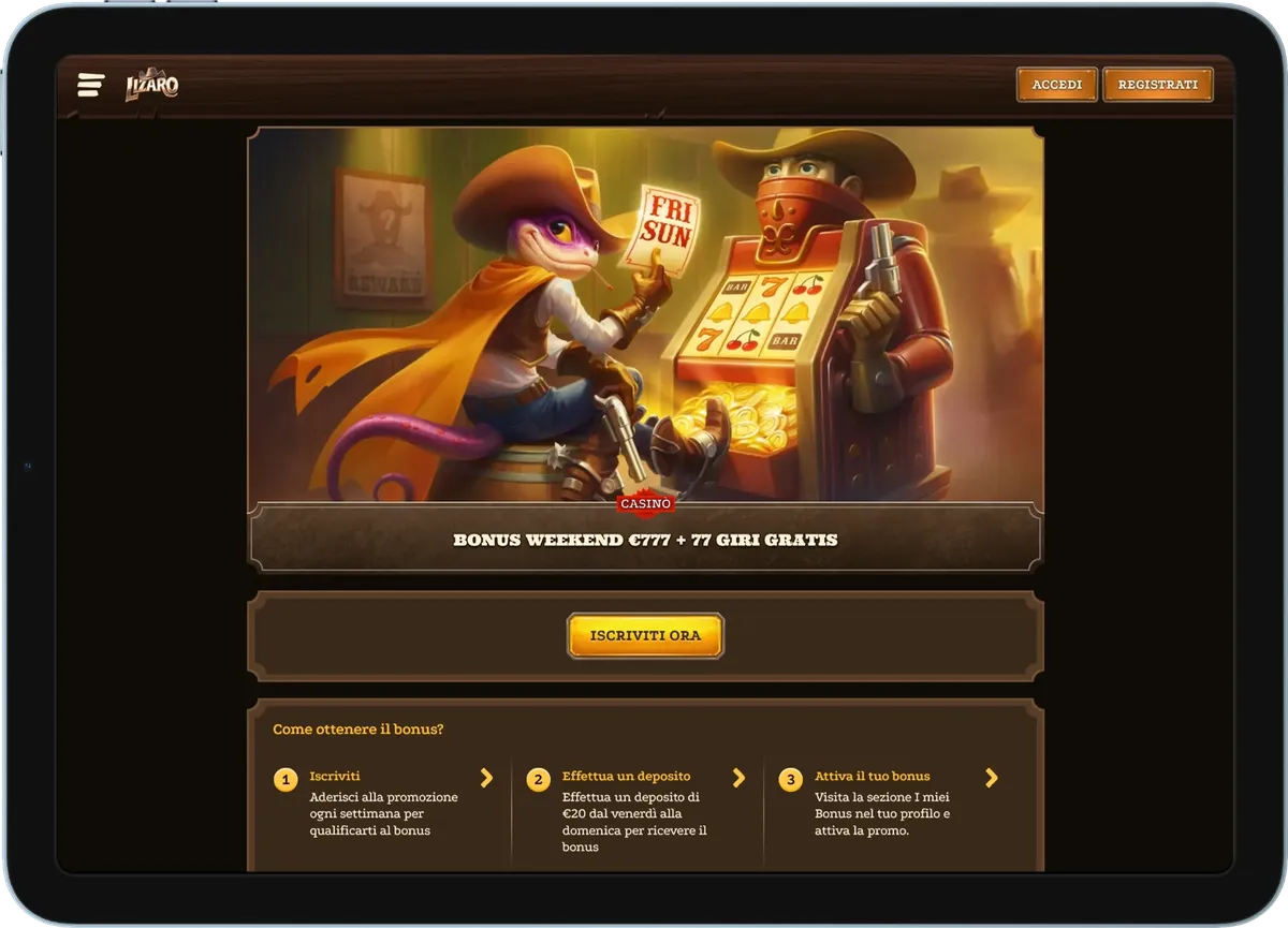 Lizaro bonus deposito weekend