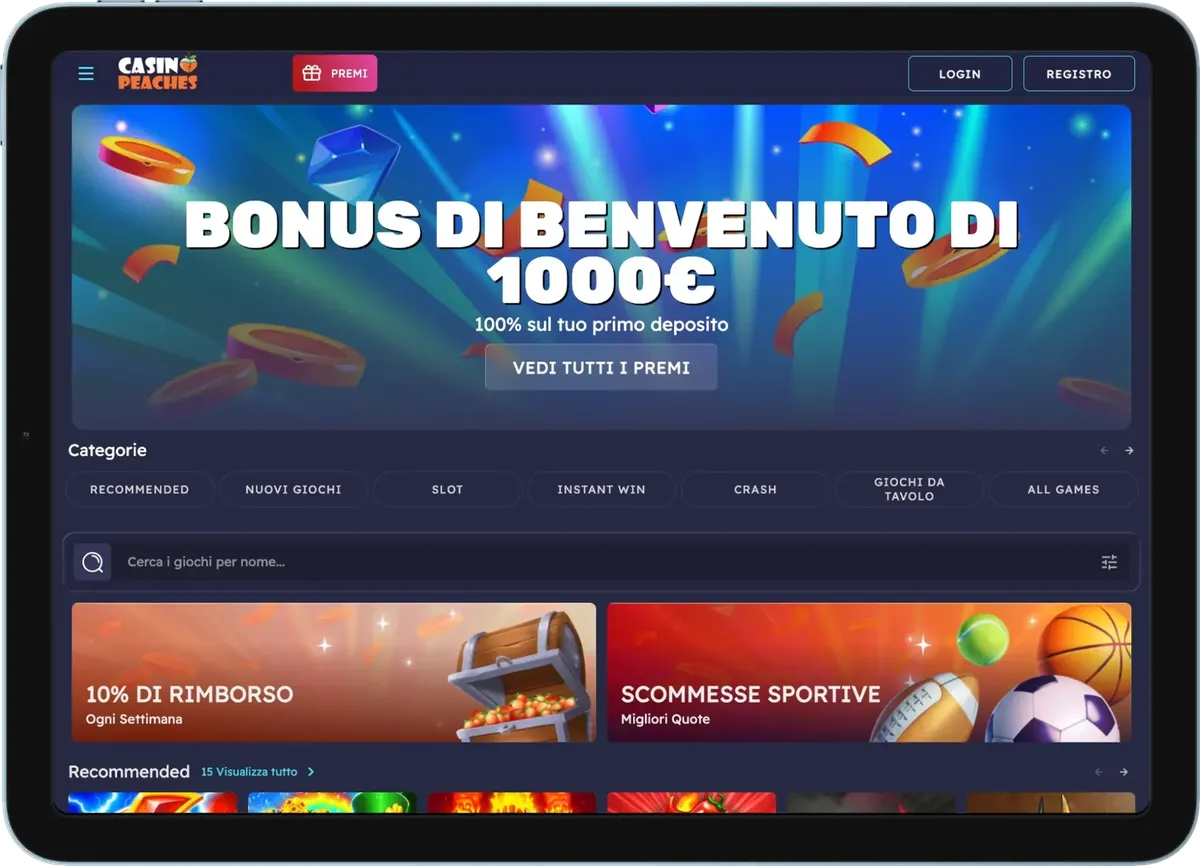 Recensione Peaches Casino con bonus e giochi online