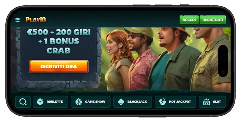 La versione mobile accessibile del sito web Playio ti consente di utilizzare comodamente tutte le funzioni dai tuoi dispositivi mobili. Versione mobile del casinò Playio
