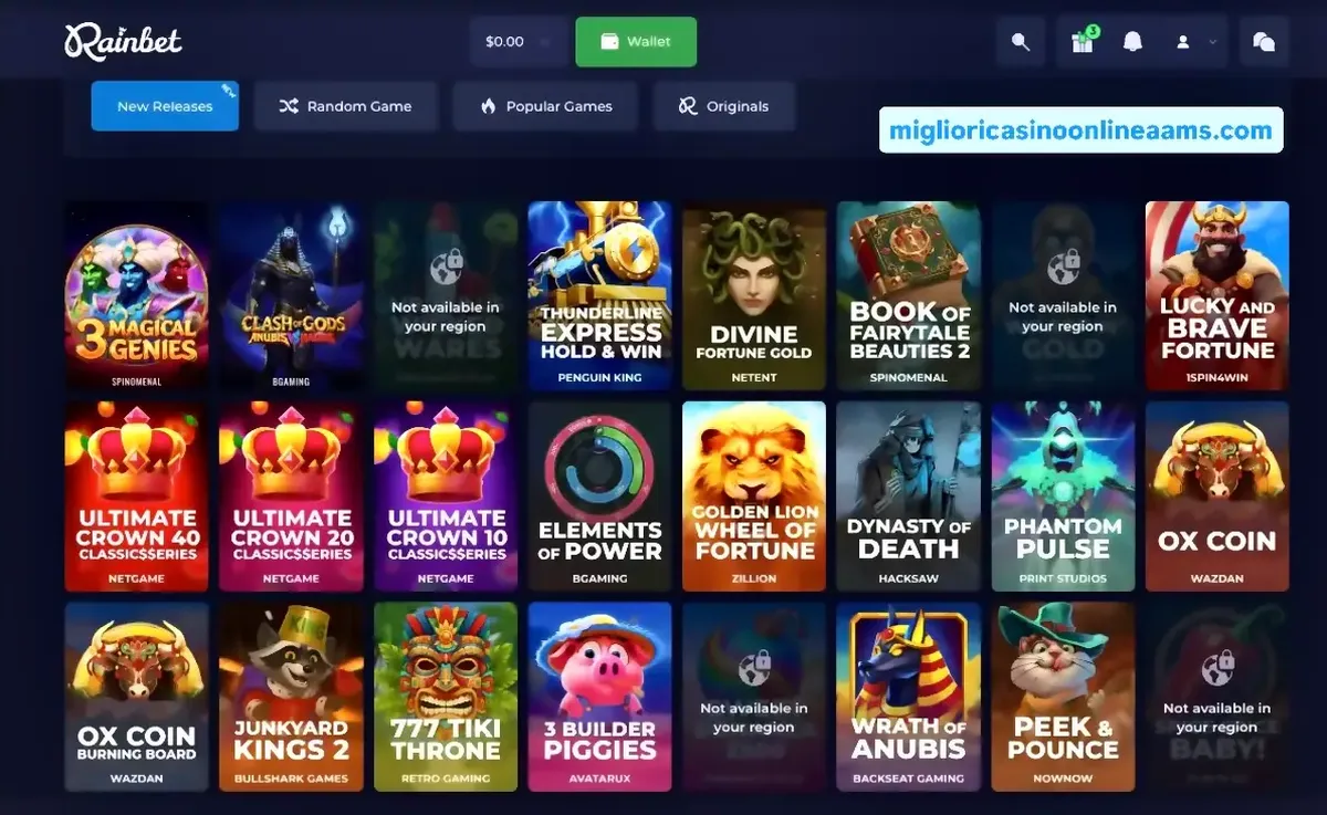 Rainbet Casino giochi online con slots