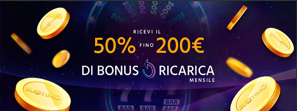 Bonus di deposito del casinò Slotimo Slotimo Casino Bonus di deposito
