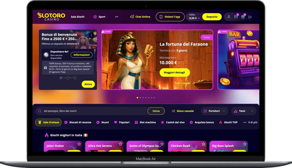 Slotoro Casino recensione con bonus e giochi online disponibili