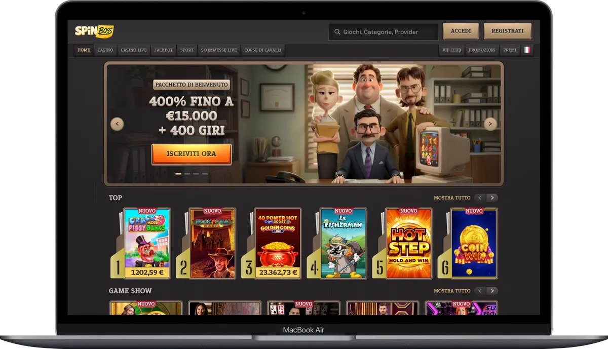 Spinboss Casino recensione con bonus e giochi online disponibili