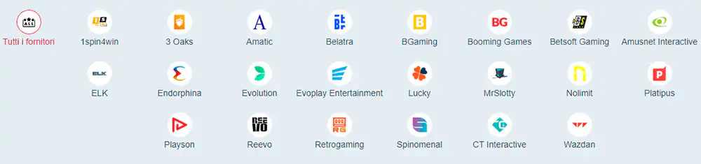 Sviluppatori di giochi al Casinò Syndicate Syndicate Casino Sviluppatori di giochi