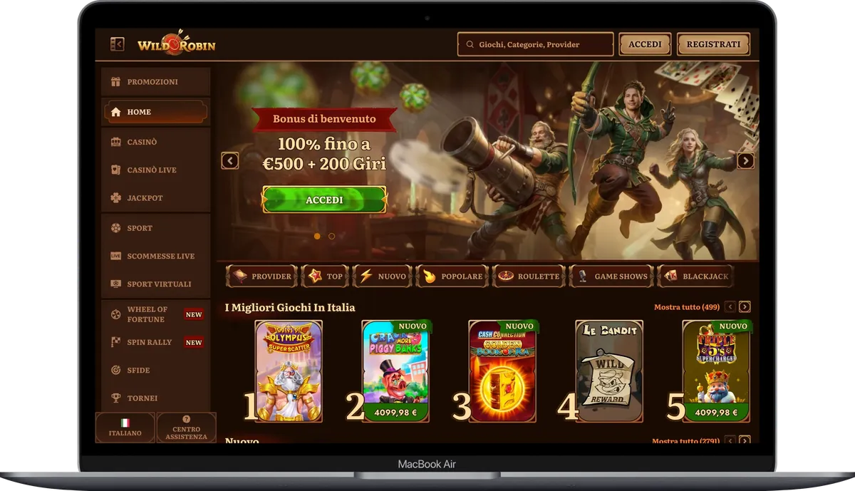WildRobin Casino in Italia